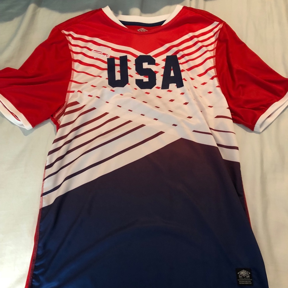 Red/White/Blue Umbro USA Soccer/Football Jersey